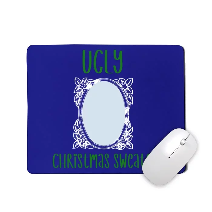 Funny Ugly Christmas Sweater With Mirror Mousepad