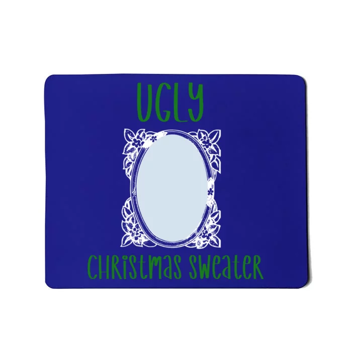 Funny Ugly Christmas Sweater With Mirror Mousepad