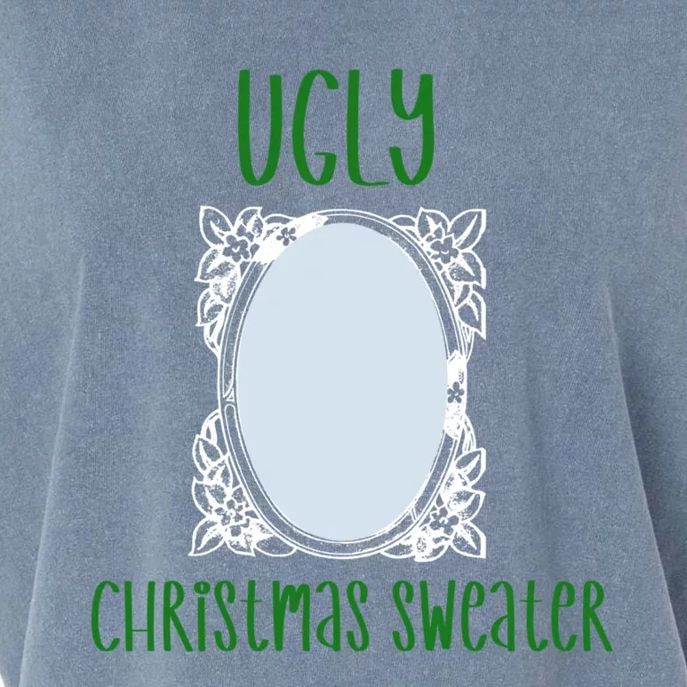 Funny Ugly Christmas Sweater With Mirror Garment-Dyed Women's Muscle Tee