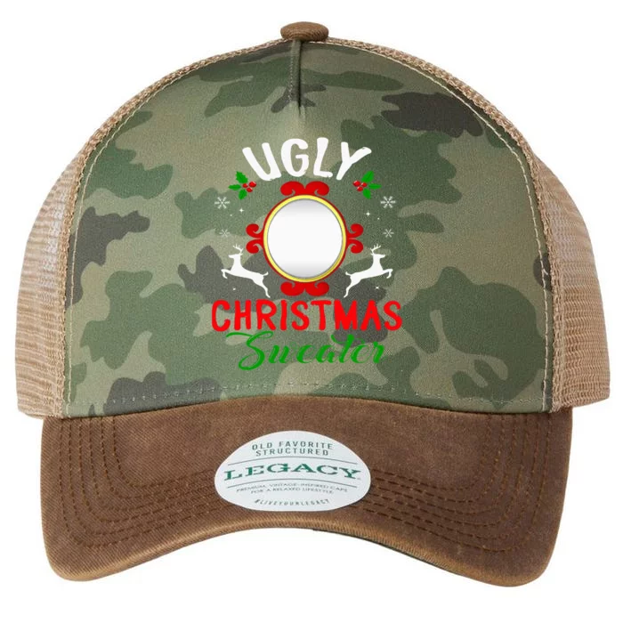 Funny Ugly Christmas Sweater With Mirror Legacy Tie Dye Trucker Hat