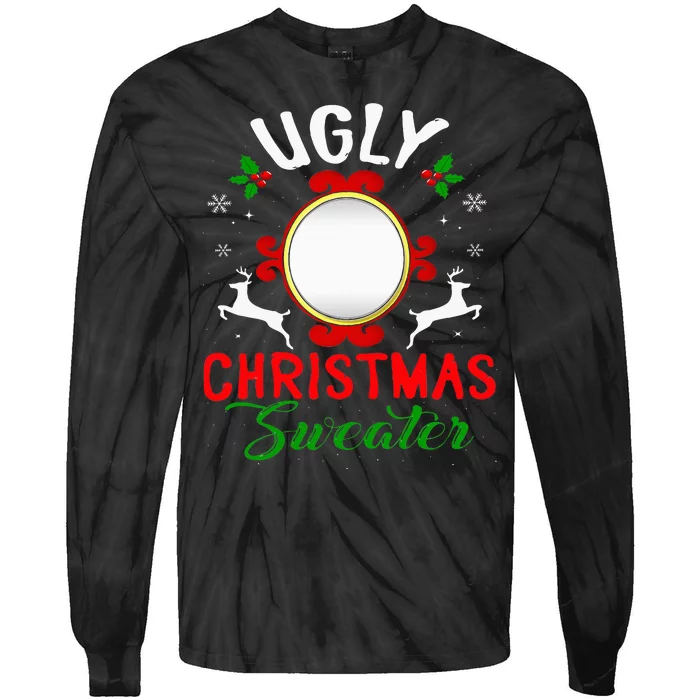 Funny Ugly Christmas Sweater With Mirror Tie-Dye Long Sleeve Shirt