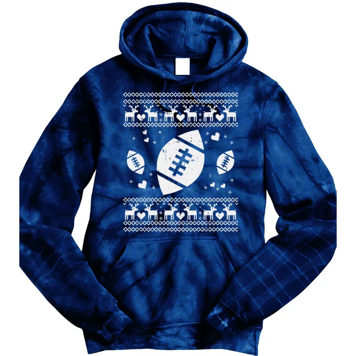 Football Ugly Christmas Sweater Ball Sport Player Boy Gift Tie Dye Hoodie