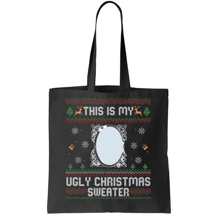 Funny Ugly Christmas Sweater With Mirror Tote Bag