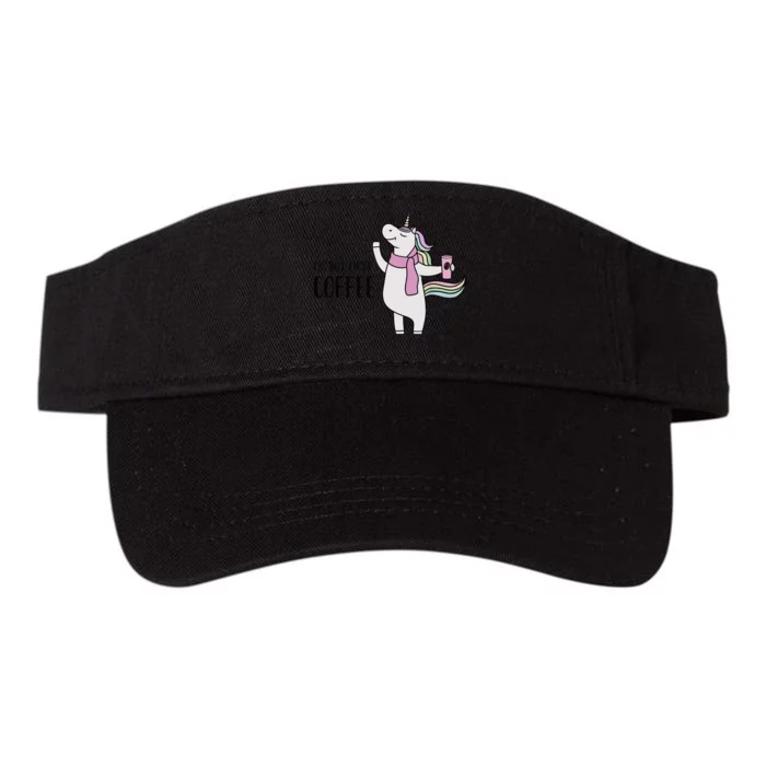 Funny Unicorn Coffee Lover, Ok But First Coffee Valucap Bio-Washed Visor