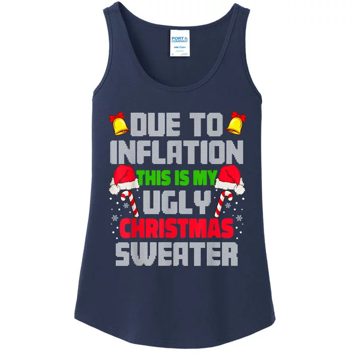 Funny Ugly Christmas Sweaters Shirt Santa Xmas Ladies Essential Tank