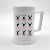 Funny Ugly Christmas Top Deer Hunter SantaS Reindeer Jerky Beer Stein