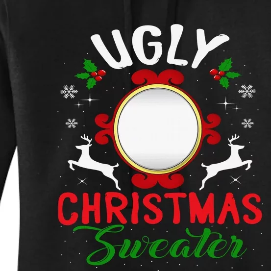 Funny Ugly Christmas Sweater With Mirror Women's Pullover Hoodie