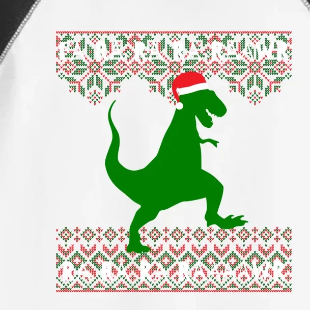 Funny Ugly Christmas Tyrannosaurus Rex Dinosaur Cute Gift Toddler Fine Jersey T-Shirt