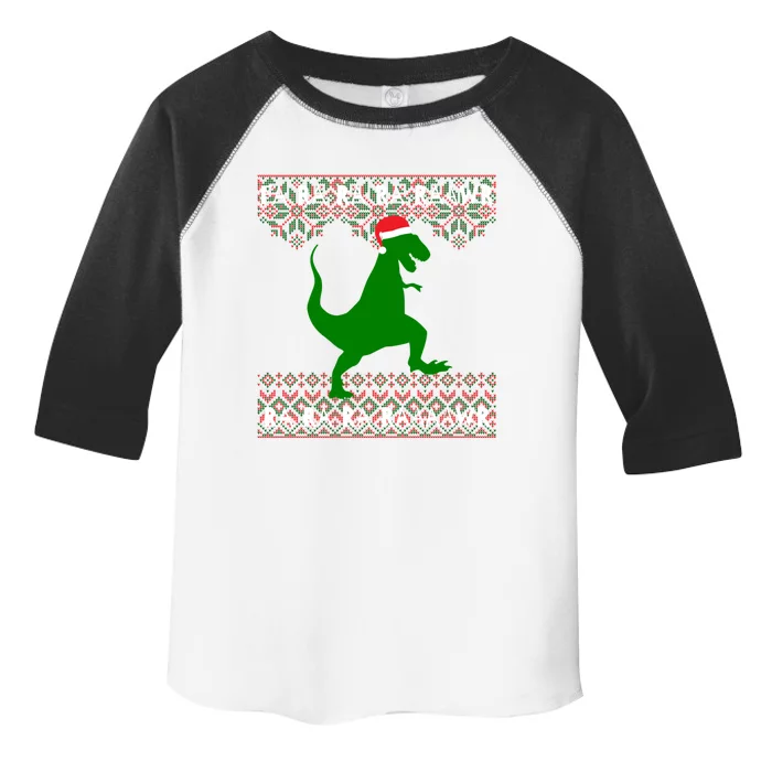 Funny Ugly Christmas Tyrannosaurus Rex Dinosaur Cute Gift Toddler Fine Jersey T-Shirt