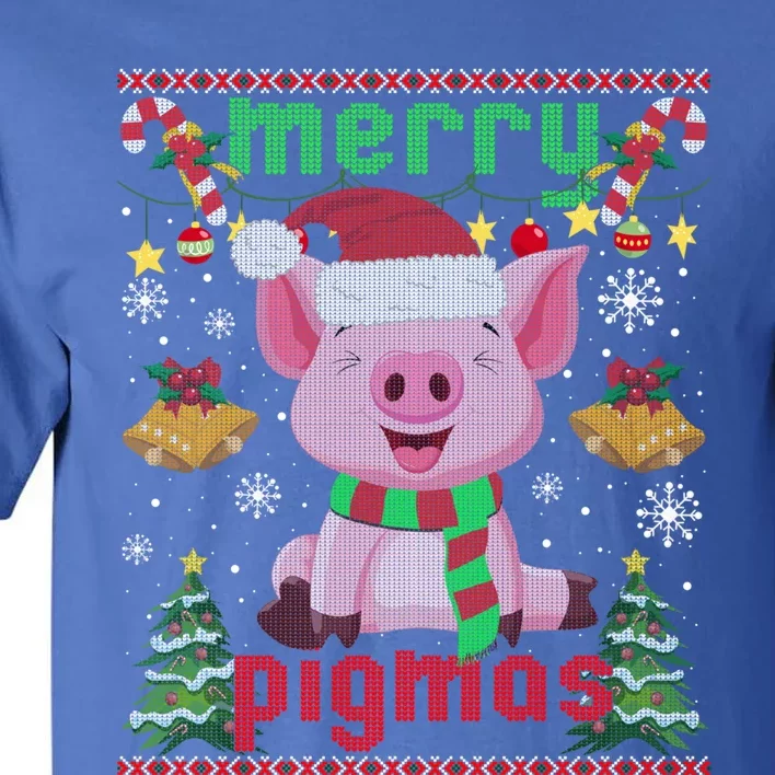 Funny Ugly Christmas Merry Pigmas Gift Tall T-Shirt