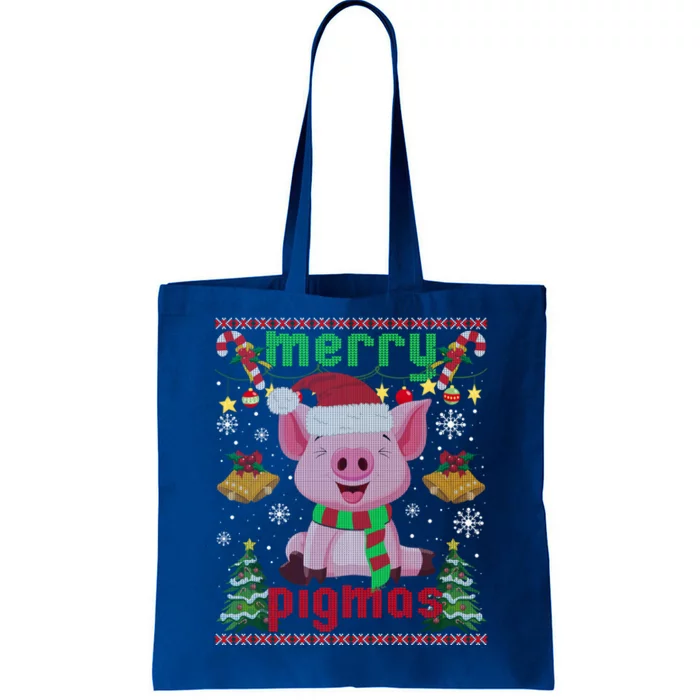 Funny Ugly Christmas Merry Pigmas Gift Tote Bag