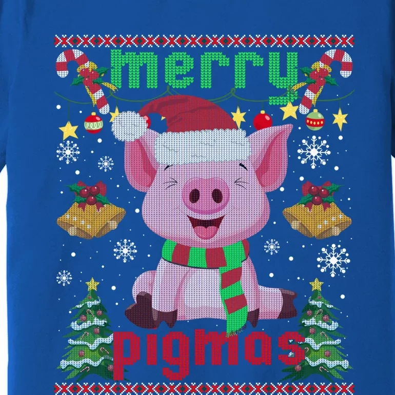 Funny Ugly Christmas Merry Pigmas Gift Premium T-Shirt