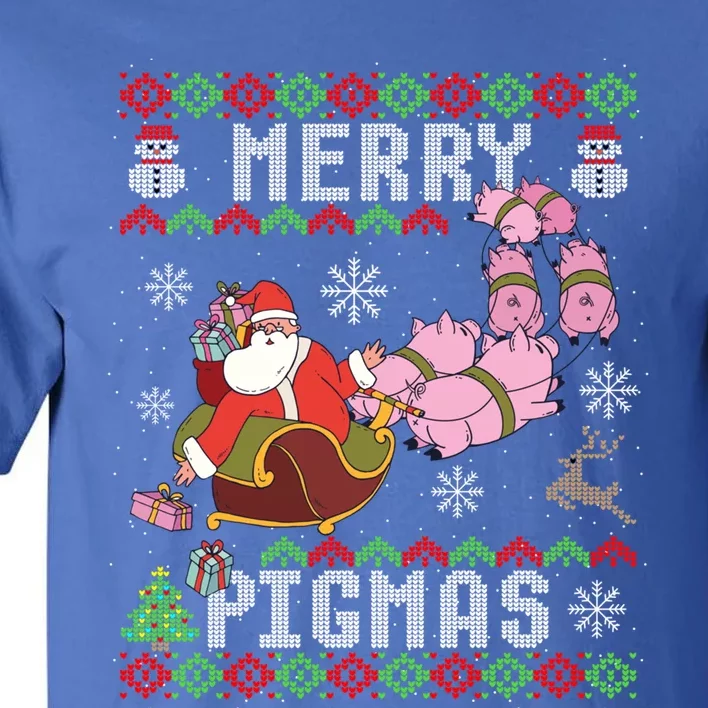 Funny Ugly Christmas Merry Pigmas Gift Tall T-Shirt