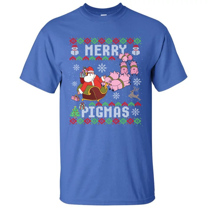 Funny Ugly Christmas Merry Pigmas Gift Tall T-Shirt