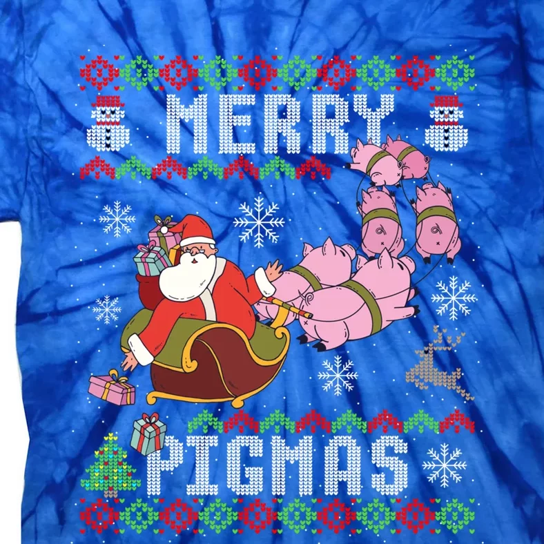 Funny Ugly Christmas Merry Pigmas Gift Tie-Dye T-Shirt