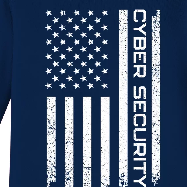 Funny Usa Cyber Security Art For Anti Malware Geek Gift Baby Long Sleeve Bodysuit