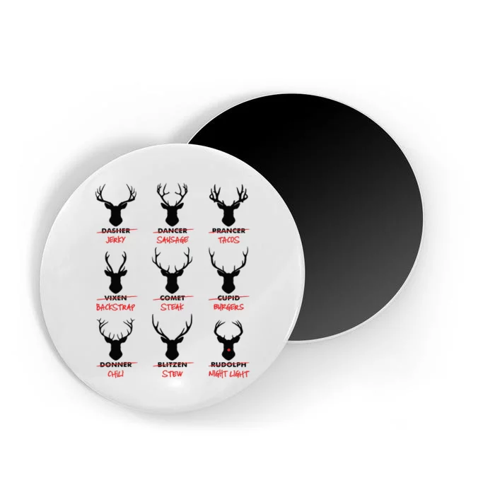 Funny Ugly Christmas Top Deer Hunter Santas Reindeer Jerky Magnet