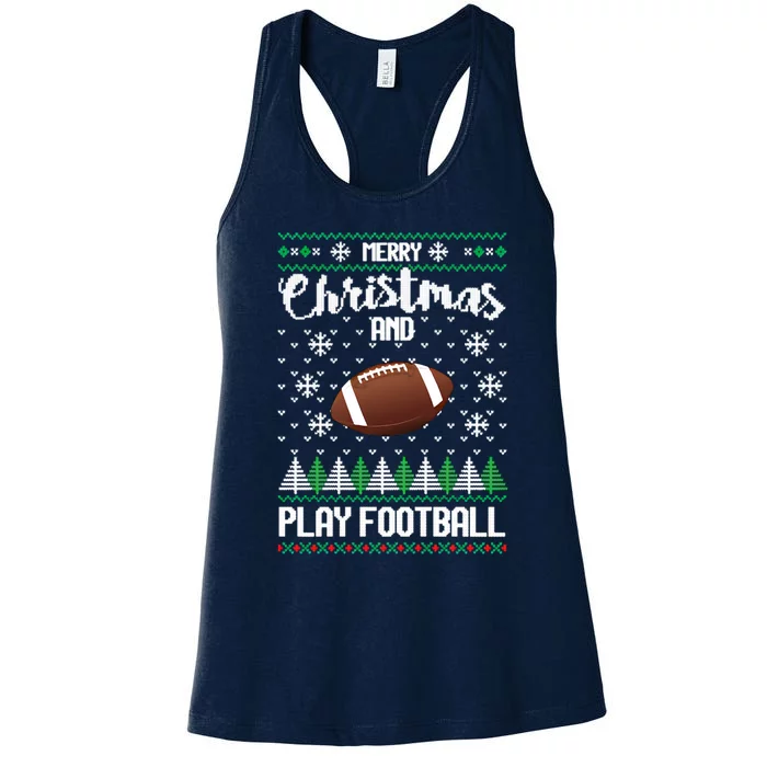 Football Ugly Christmas Women's Racerback Tank