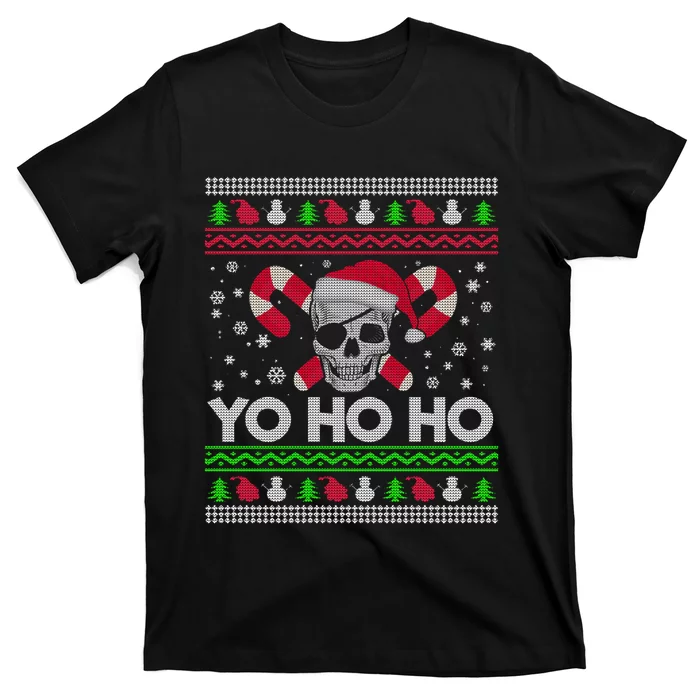 Funny Ugly Christmas Santa Pirate Yo Ho Ho Gift T-Shirt