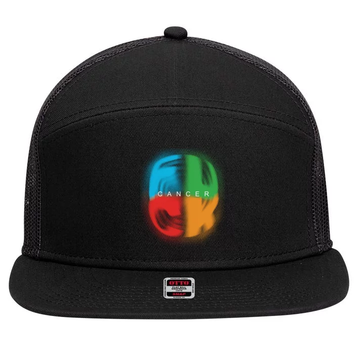 Fuck All Cancer 7 Panel Mesh Trucker Snapback Hat