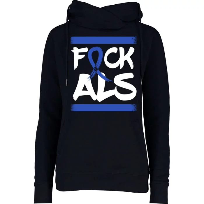 F*uck ALS Womens Funnel Neck Pullover Hood