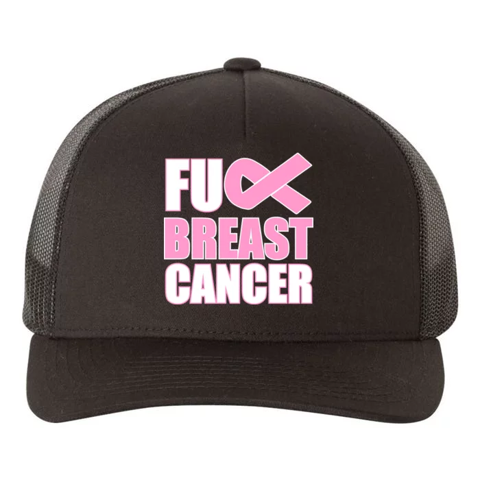 Fuck Breast Cancer Fight Logo Yupoong Adult 5-Panel Trucker Hat