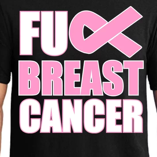 Fuck Breast Cancer Fight Logo Pajama Set