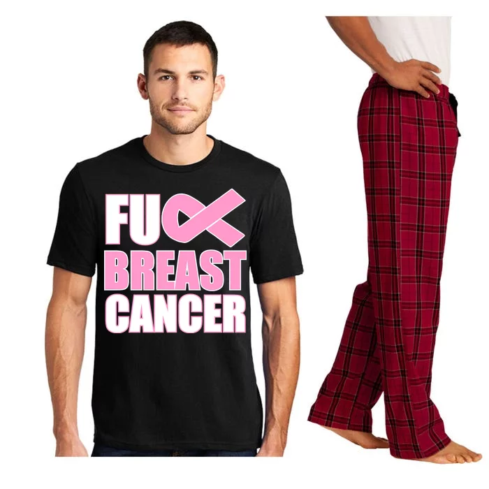 Fuck Breast Cancer Fight Logo Pajama Set