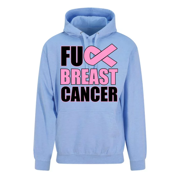 Fuck Breast Cancer Fight Logo Unisex Surf Hoodie