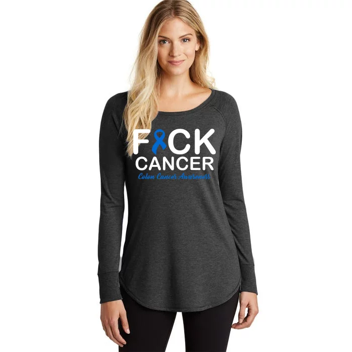 Fuck Cancer Colon Cancer Awareness Women's Perfect Tri Tunic Long Sleeve Shirt