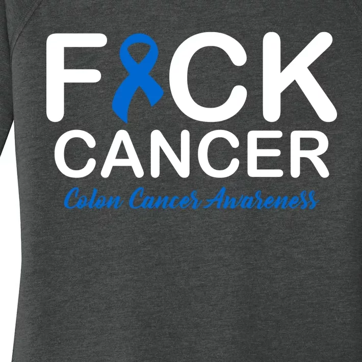 Fuck Cancer Colon Cancer Awareness Women's Perfect Tri Tunic Long Sleeve Shirt