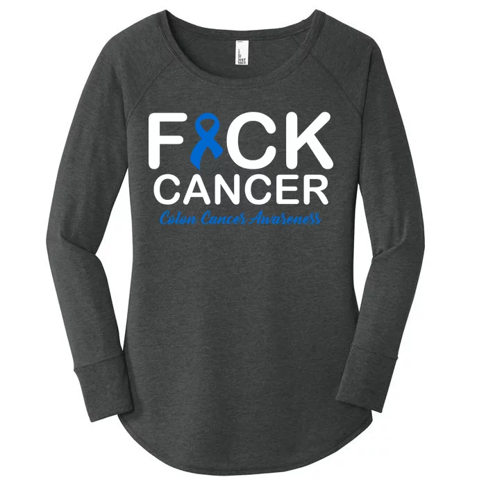 Fuck Cancer Colon Cancer Awareness Women's Perfect Tri Tunic Long Sleeve Shirt