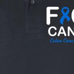 Fuck Cancer Colon Cancer Awareness Softstyle Adult Sport Polo