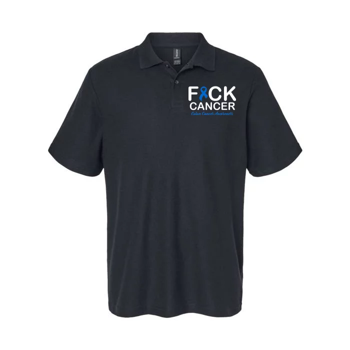 Fuck Cancer Colon Cancer Awareness Softstyle Adult Sport Polo