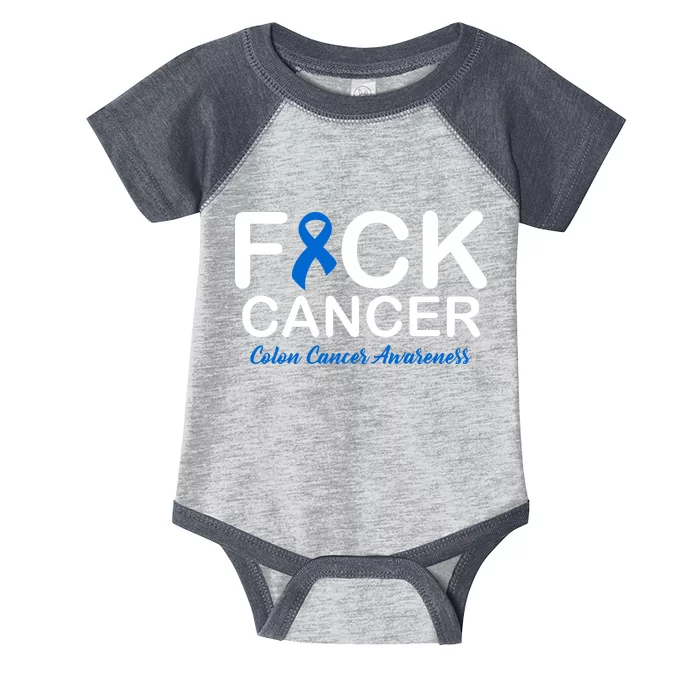 Fuck Cancer Colon Cancer Awareness Infant Baby Jersey Bodysuit