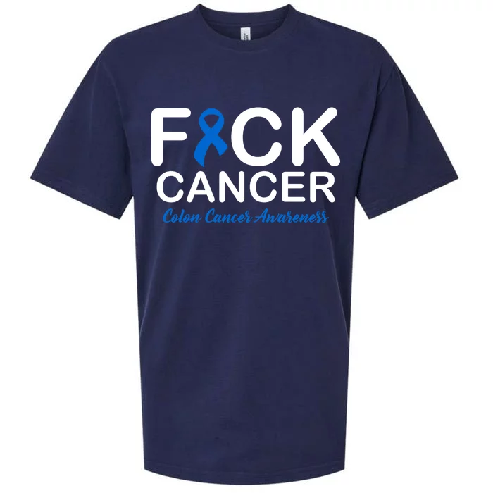 Fuck Cancer Colon Cancer Awareness Sueded Cloud Jersey T-Shirt