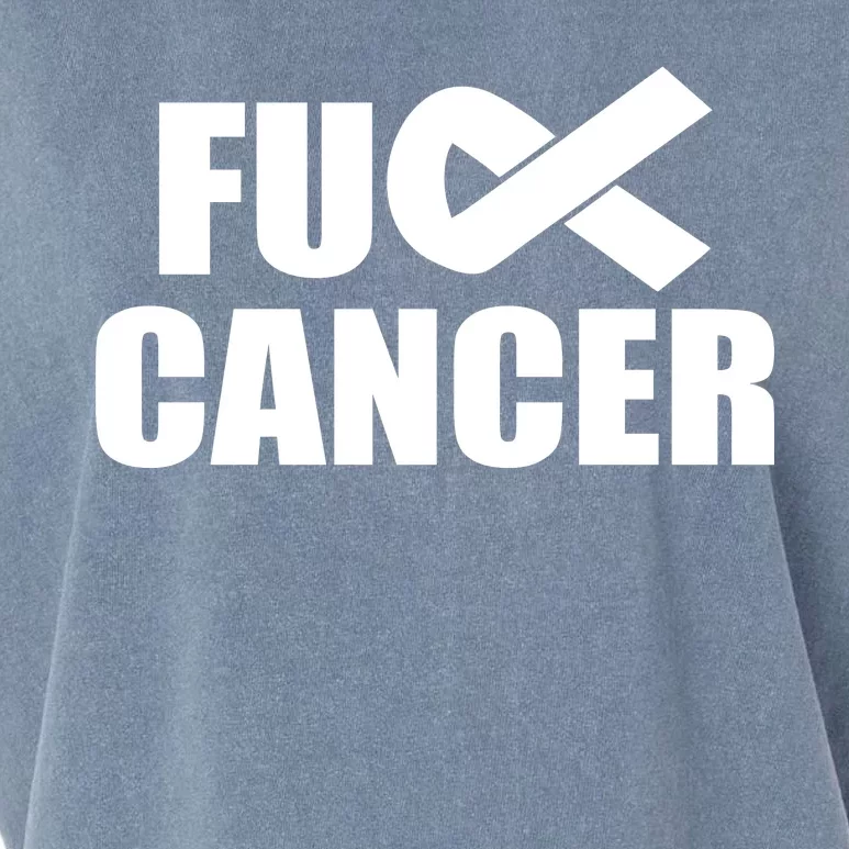 Fuck Cancer Fight Logo Garment-Dyed Women's Muscle Tee