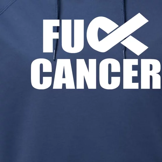 Fuck Cancer Fight Logo Performance Fleece Hoodie