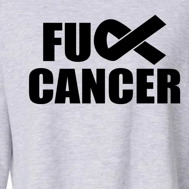 Fuck Cancer Fight Logo Cropped Pullover Crew