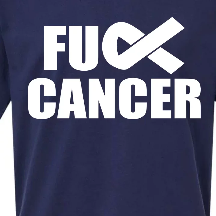 Fuck Cancer Fight Logo Sueded Cloud Jersey T-Shirt