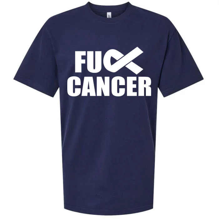 Fuck Cancer Fight Logo Sueded Cloud Jersey T-Shirt