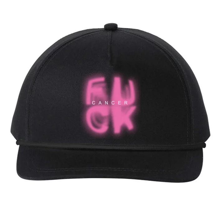 Fuck Cancer Logo Snapback Five-Panel Rope Hat