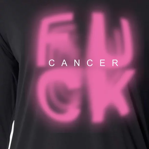 Fuck Cancer Logo Cooling Performance Long Sleeve Crew