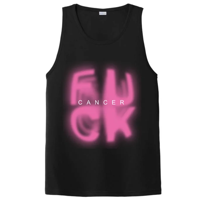 Fuck Cancer Logo Performance Tank