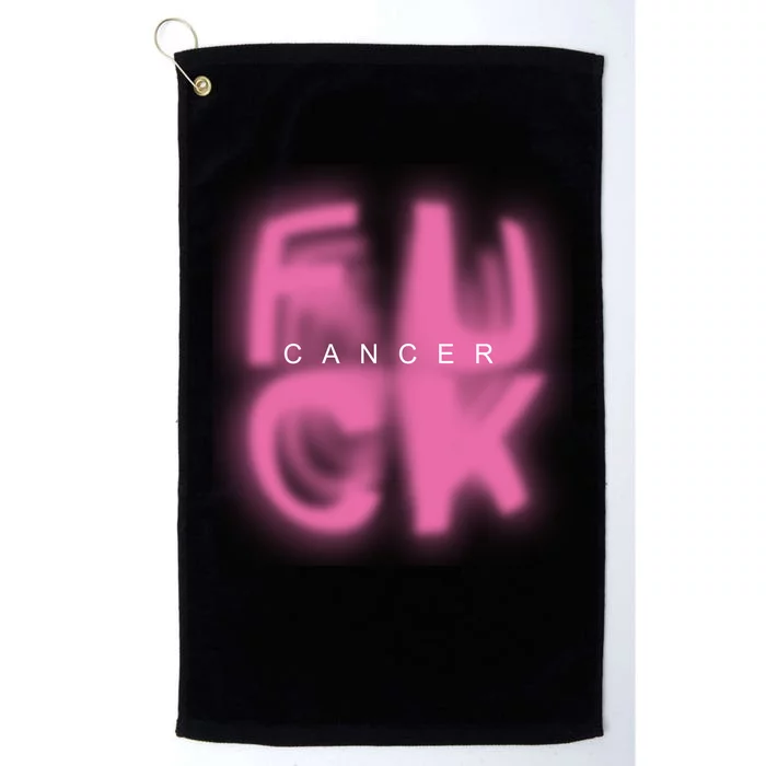 Fuck Cancer Logo Platinum Collection Golf Towel