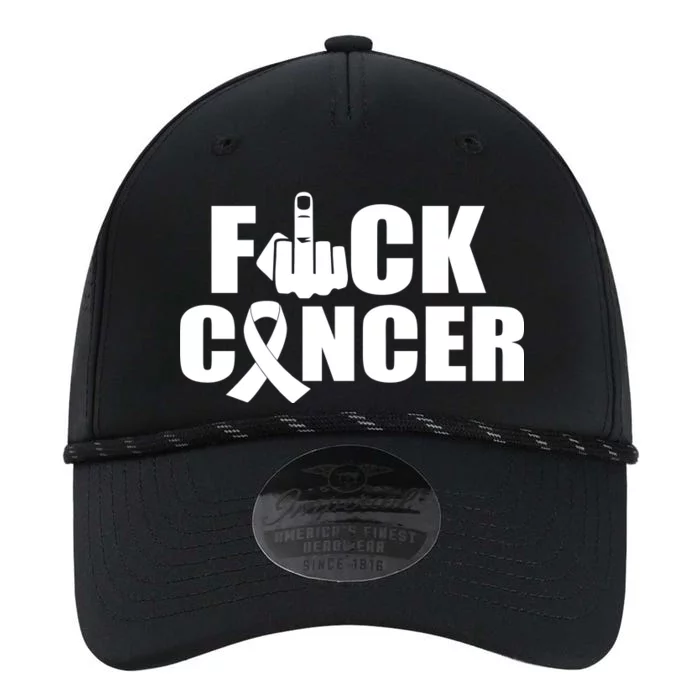 Fuck Cancer Ribbon Middle Finger Performance The Dyno Cap