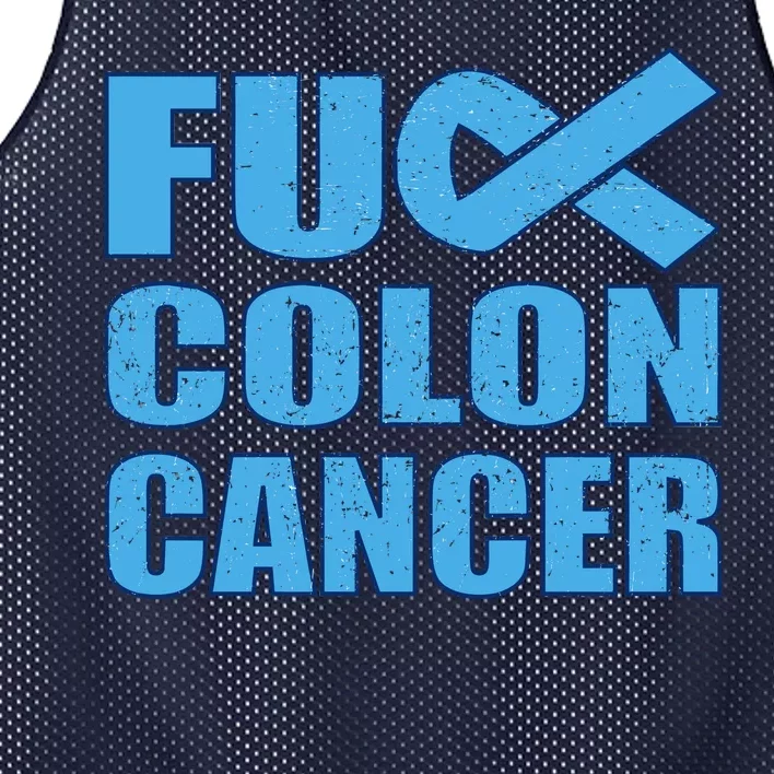 Fuck Colon Cancer Mesh Reversible Basketball Jersey Tank