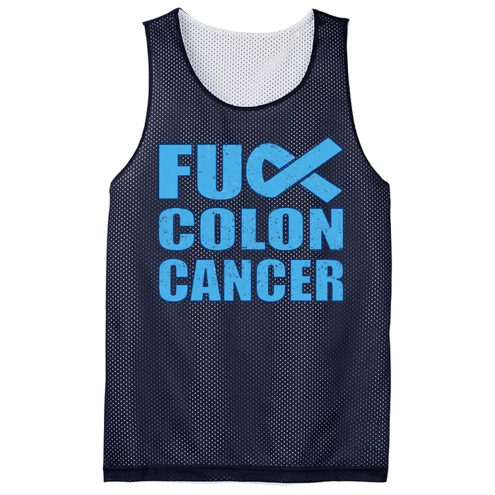 Fuck Colon Cancer Mesh Reversible Basketball Jersey Tank