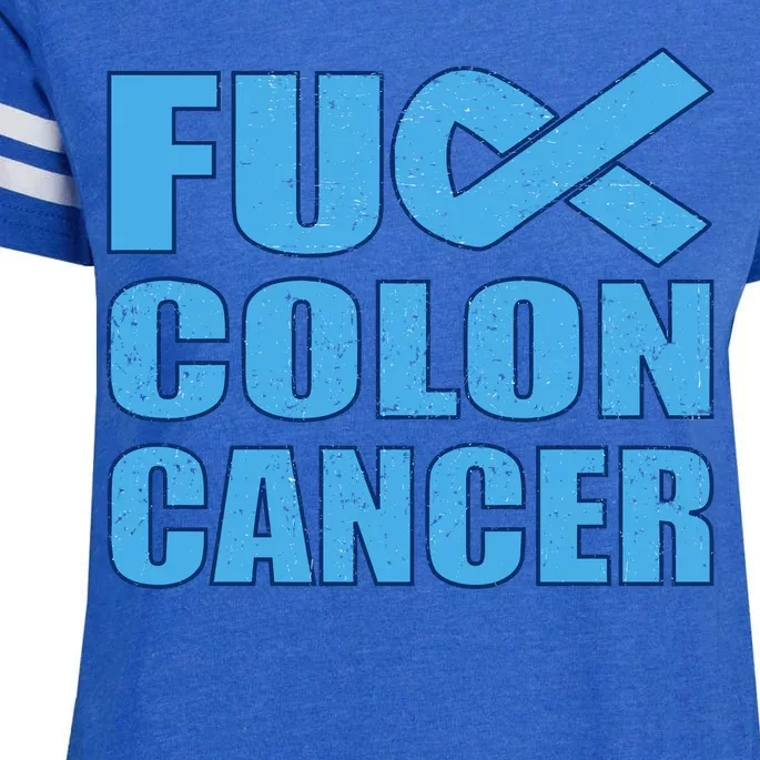 Fuck Colon Cancer Enza Ladies Jersey Football T-Shirt