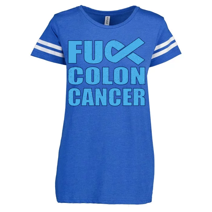 Fuck Colon Cancer Enza Ladies Jersey Football T-Shirt